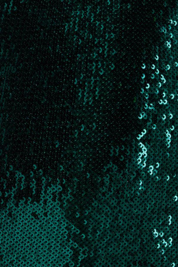 Goddiva Liquid Sequin Corsage Maxi - Emerald Green By Goddiva