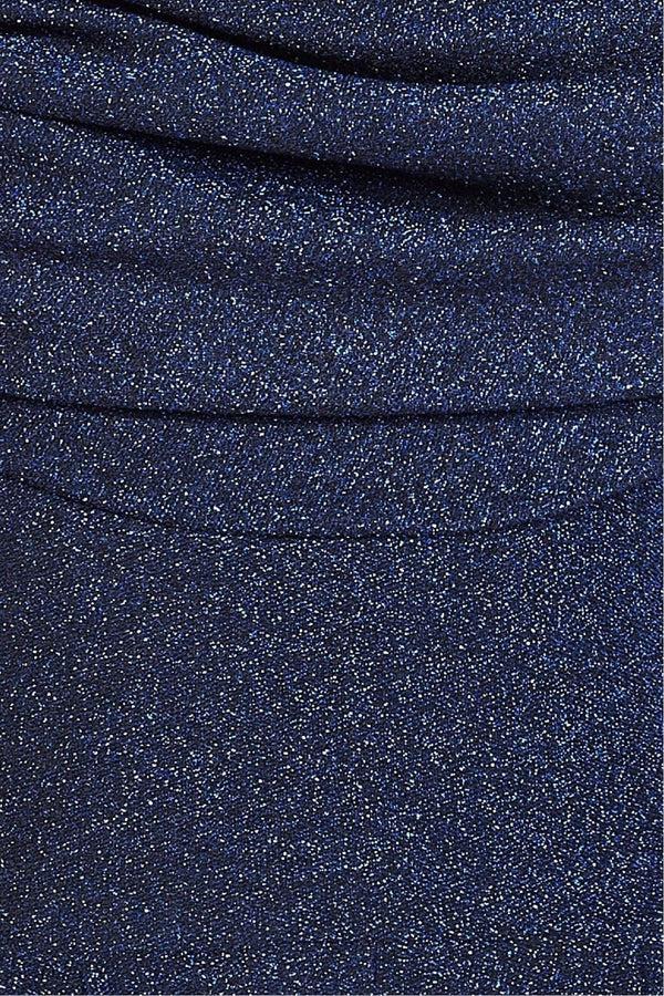 Goddiva Lurex Cowl Neck Jumpsuit - Royalblue By Goddiva