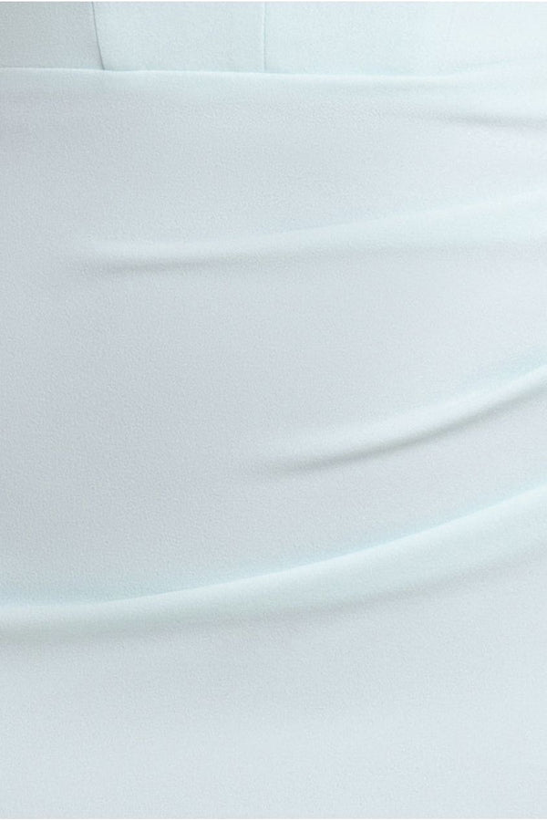 Goddiva Off The Shoulder Draped Sleeve Maxi Dress With Diamante Neckline - Mint Green By Goddiva