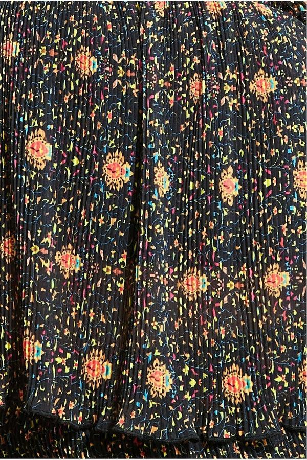 Goddiva Off The Shoulder Printed Crop Top - Black By City Goddess