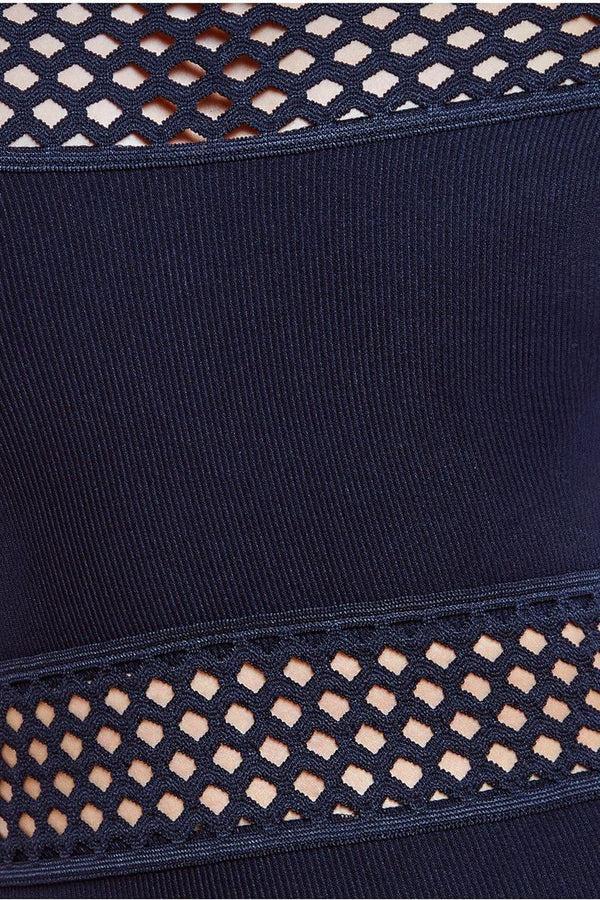 Goddiva Off The Shoulder Ribbed Bodycon Maxi Dress - Black By Goddiva