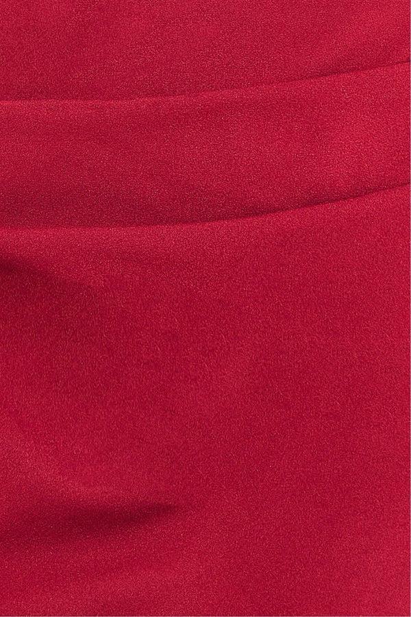 Goddiva Off The Shoulder Scuba Maxi Dress - Wine By Goddiva