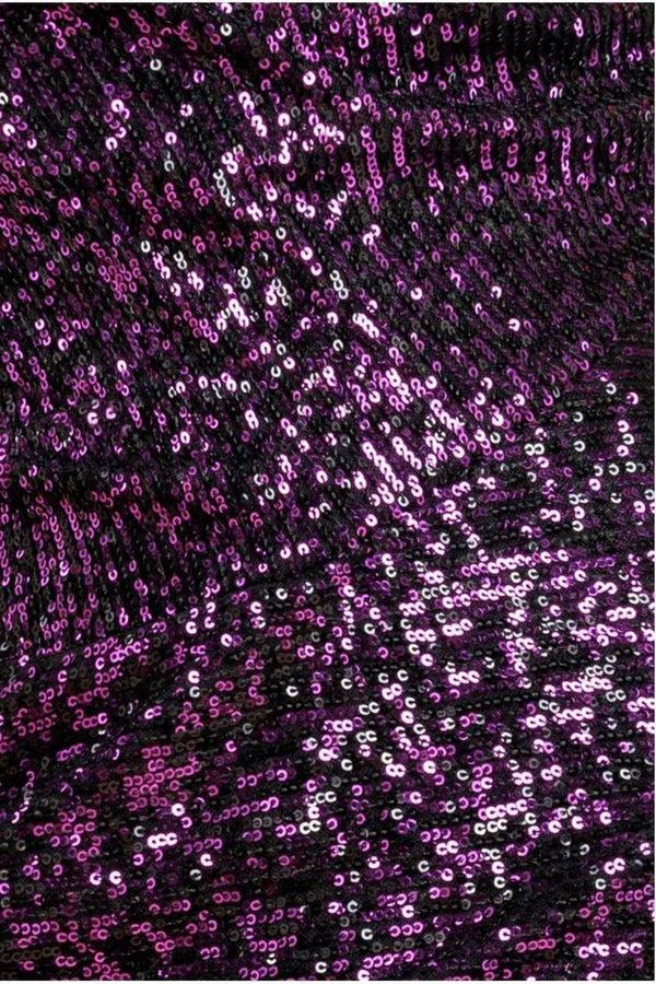 Goddiva One Shoulder Asymmetric Midi Dress - Purple By Goddiva