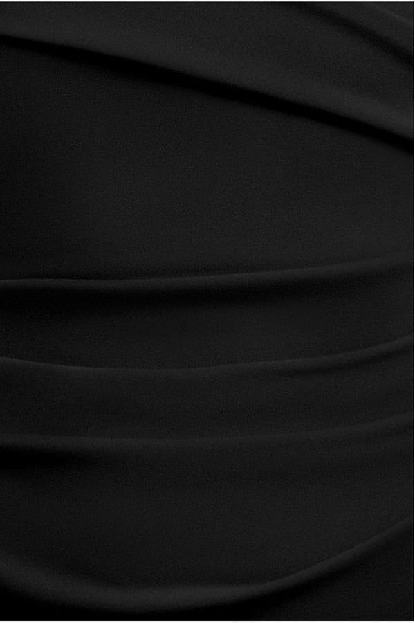 Goddiva One Shoulder Evening Maxi Dress - Black By Goddiva