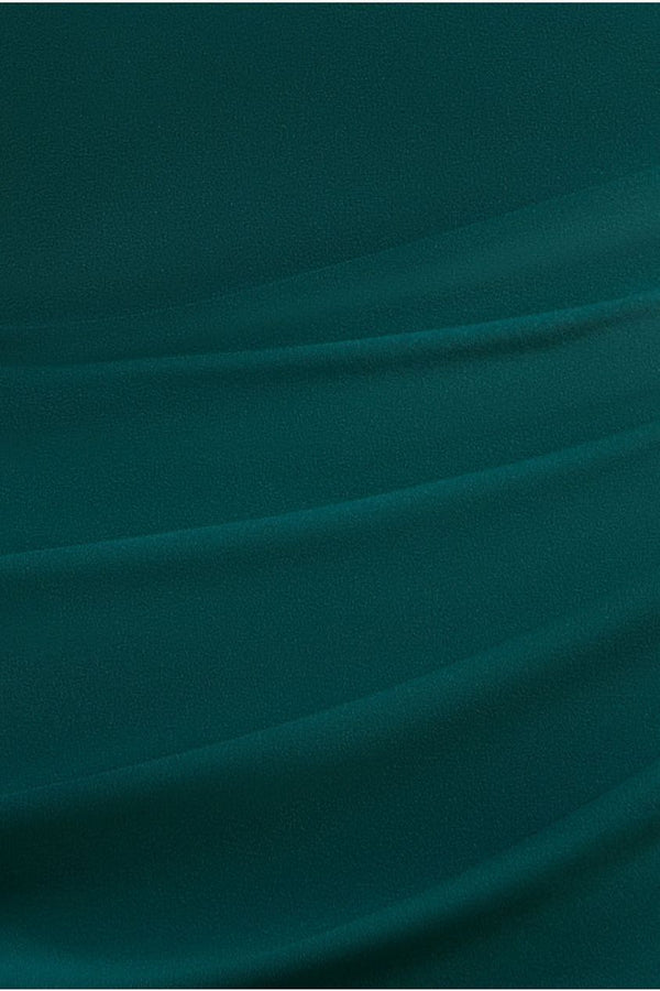 Goddiva One Shoulder Evening Maxi Dress - Emerald Green By Goddiva