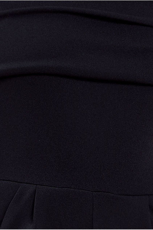 Goddiva One Shoulder Scuba Jumpsuit - Black By Goddiva