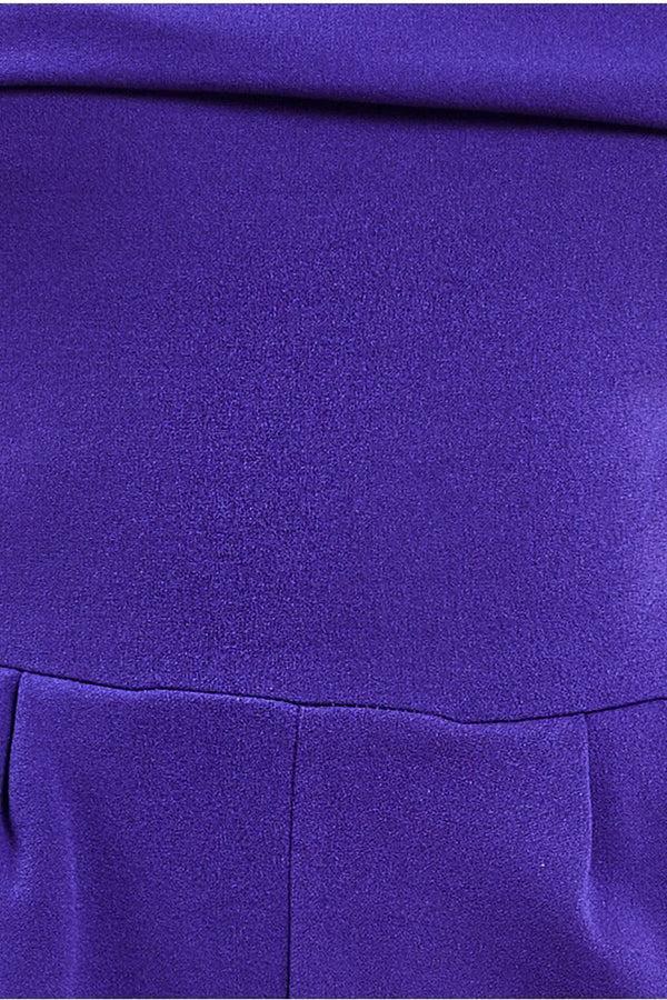 Goddiva One Shoulder Scuba Jumpsuit - Purple By Goddiva