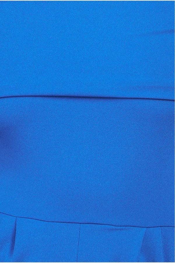 Goddiva One Shoulder Scuba Jumpsuit - Royal Blue By Goddiva