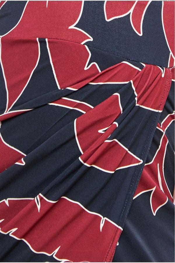 Goddiva Printed Crossover Maxi Dress - Black By Goddiva