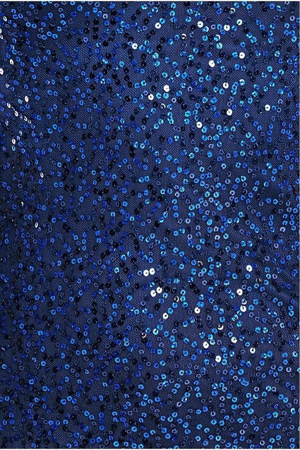 Goddiva Puff Sleeve Tiered Hem Maxi Dress - Navy By Goddiva