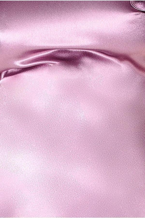 Goddiva Satin Flutter Sleeve Mermaid - Rosepink By Goddiva