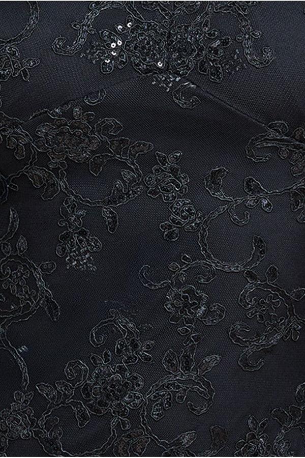 Goddiva Scalloped Lace Maxi Dress - Black By Goddiva Plus