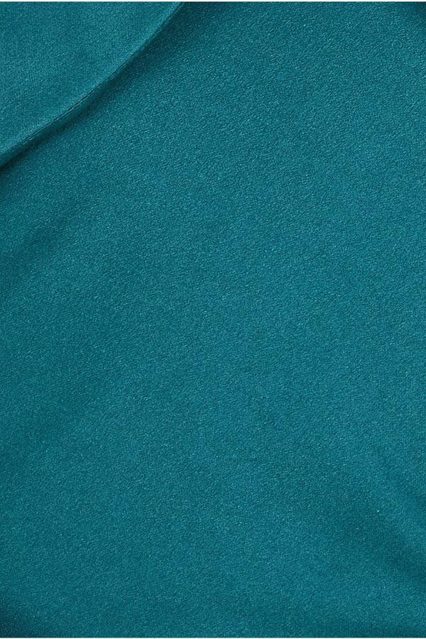 Goddiva Scuba Crepe Pleated Bardot Maxi - Emerald Green By Goddiva