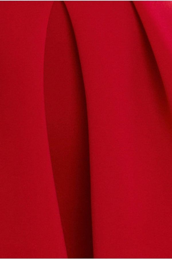 Goddiva Scuba Foam Skater Midi Dress - Red By Goddiva