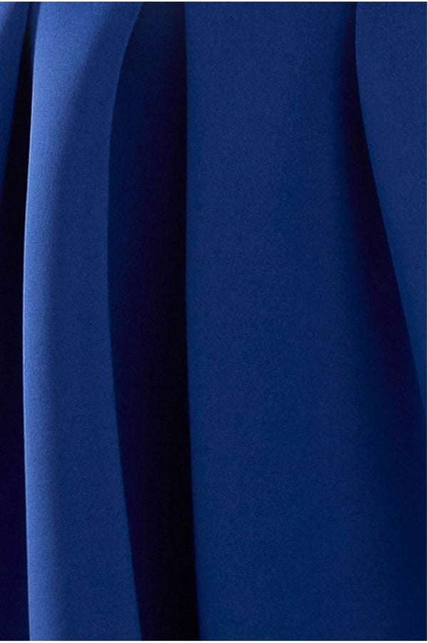 Goddiva Scuba Foam Skater Midi Dress - Royal Blue By Goddiva