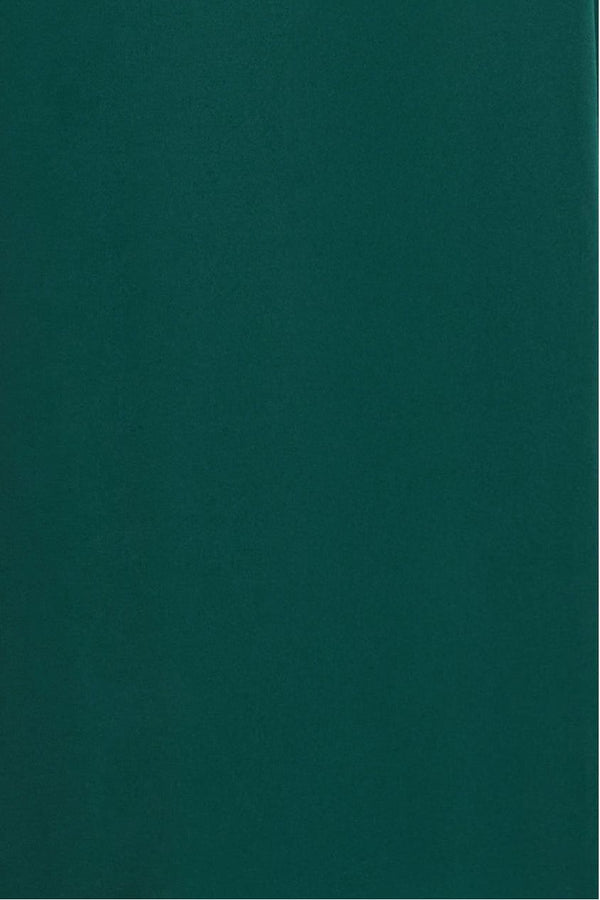 Goddiva Scuba & Lace Wrap Maxi Dress - Emerald By Goddiva Plus