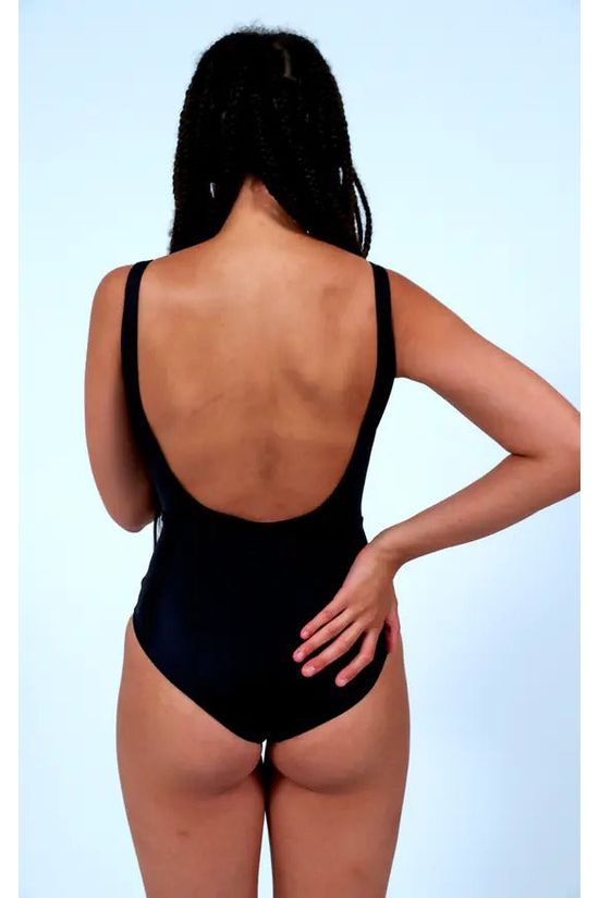 Goddiva Silver Snake & Black Swimsuit With Tie By Maribela