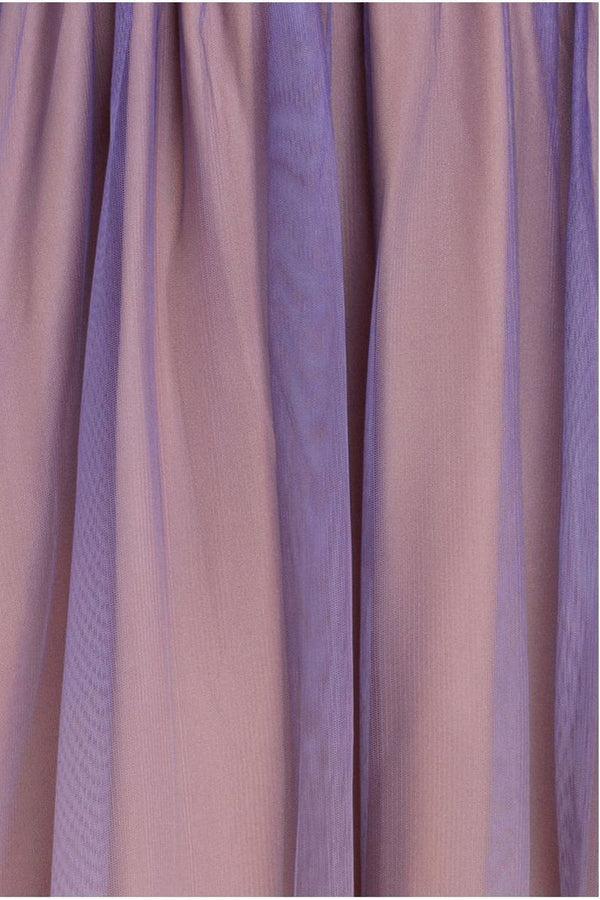 Goddiva Sleeveless Ombre Pleated A-Line Maxi Dress - Lilac Ombre By Goddiva