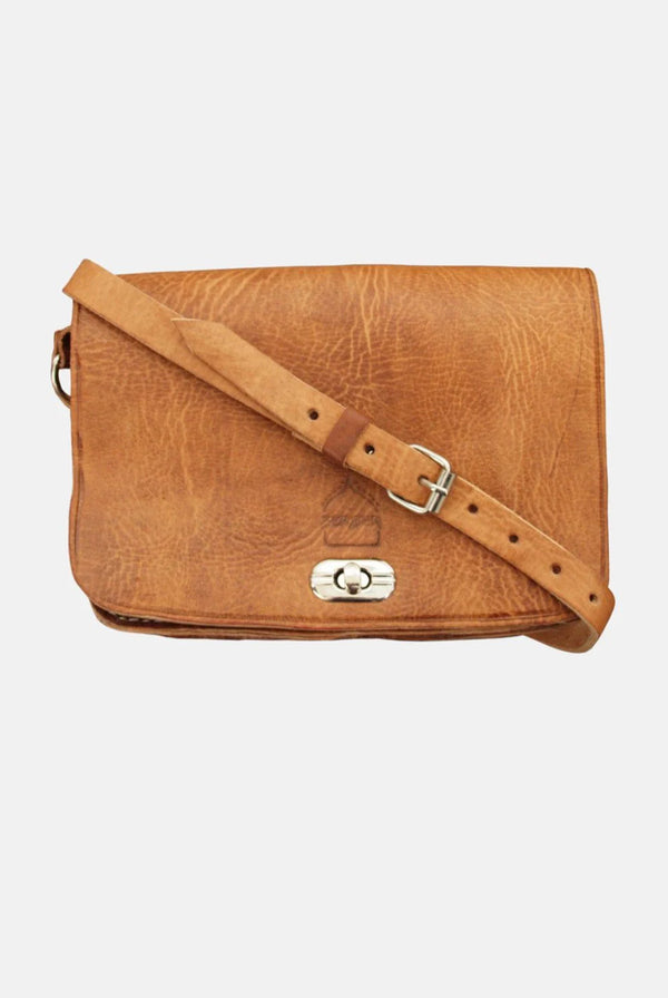 Goddiva The Kenitra Cross-Body Bag In Tan By Berber Leather