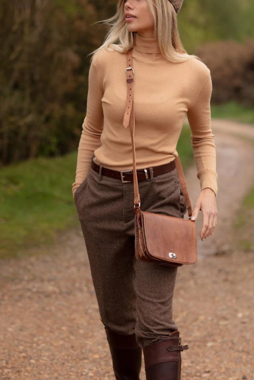 goddiva The Kenitra Cross-Body Bag In Tan by Berber Leather
