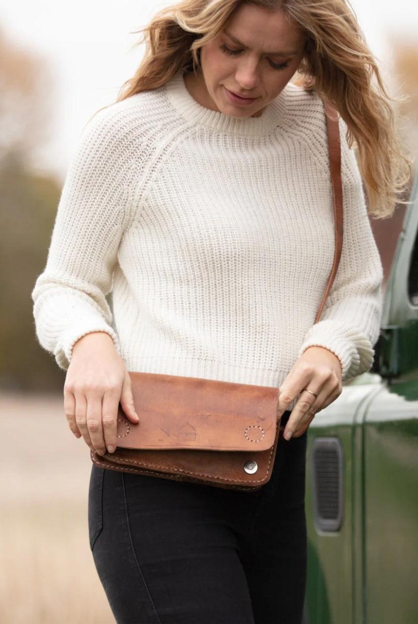 goddiva The Kenitra Shoulder Bag In Tan by Berber Leather