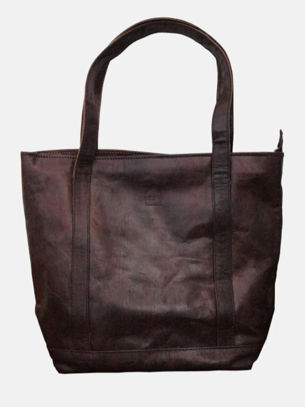 Goddiva The Nador Tote Bag In Dark Brown By Berber Leather