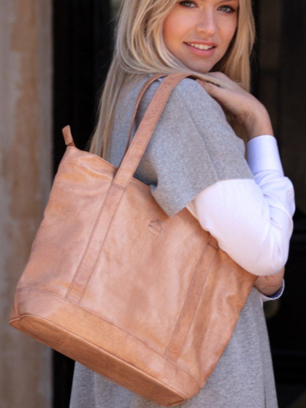 goddiva The Nador Tote Bag In Tan by Berber Leather