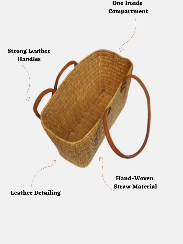 Goddiva The Safi Large Basket Tote By Berber Leather