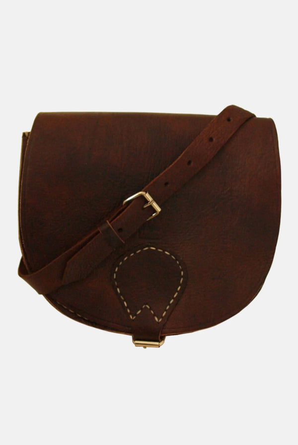 Goddiva The Temara Large Saddle Bag In Dark Brown By Berber Leather
