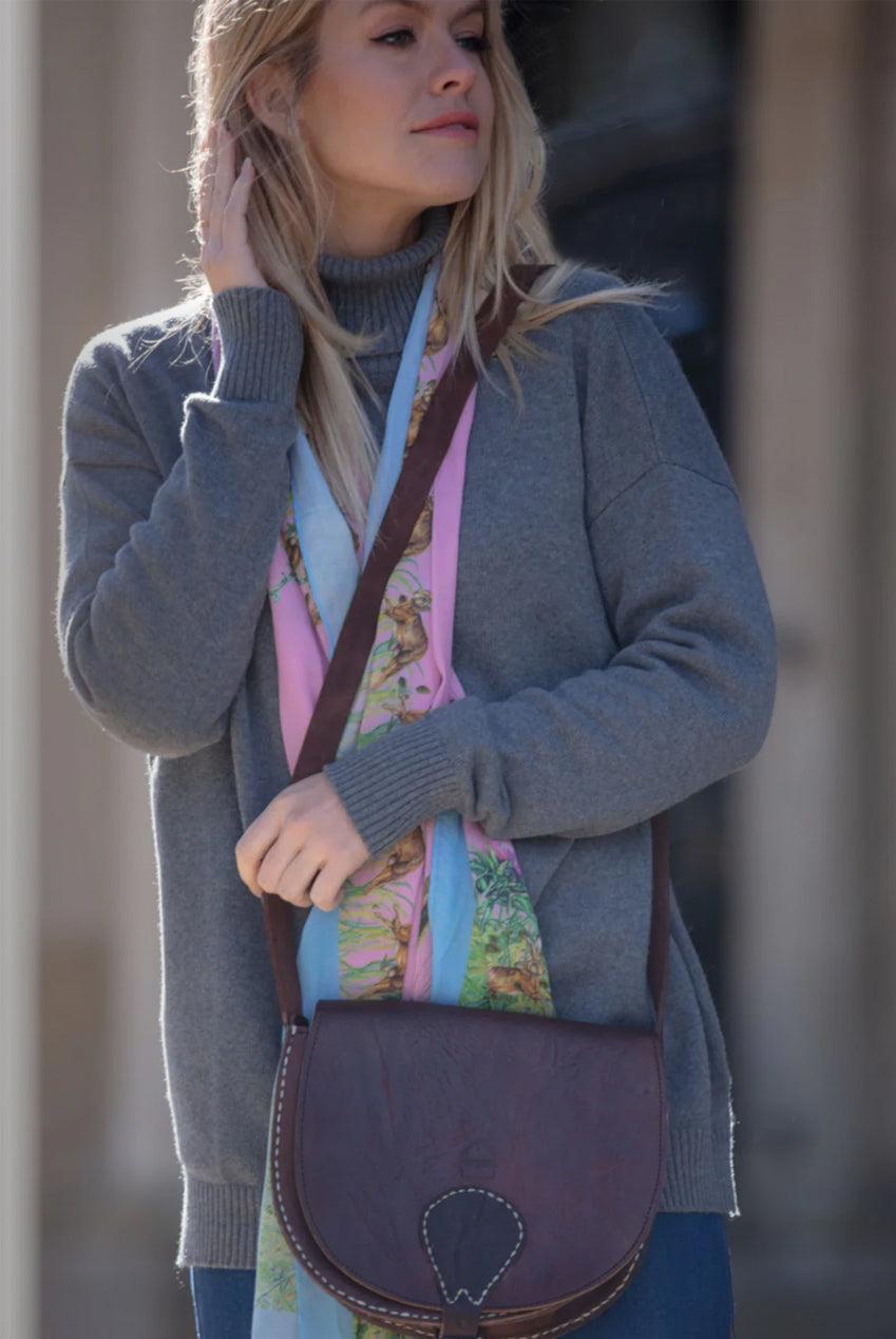 goddiva The Temara Large Saddle Bag In Dark Brown by Berber Leather