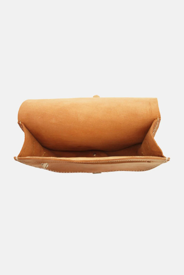 Goddiva The Temara Large Saddle Bag In Tan By Berber Leather