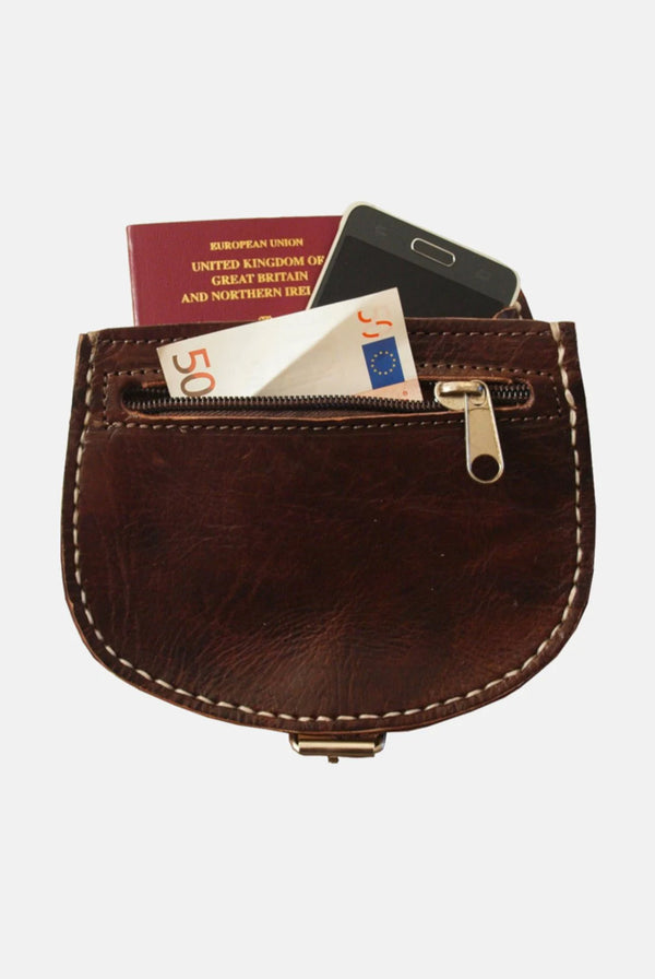 Goddiva The Temara Small Saddle Bag In Dark Brown By Berber Leather