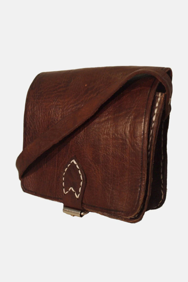 Goddiva The Temara Square Saddle Bag In Dark Brown By Berber Leather