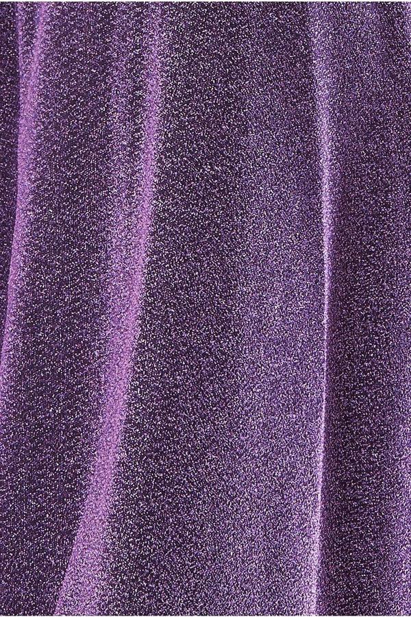 Goddiva Wrap Style Spaghetti Strap Maxi With Split - Purple By Goddiva