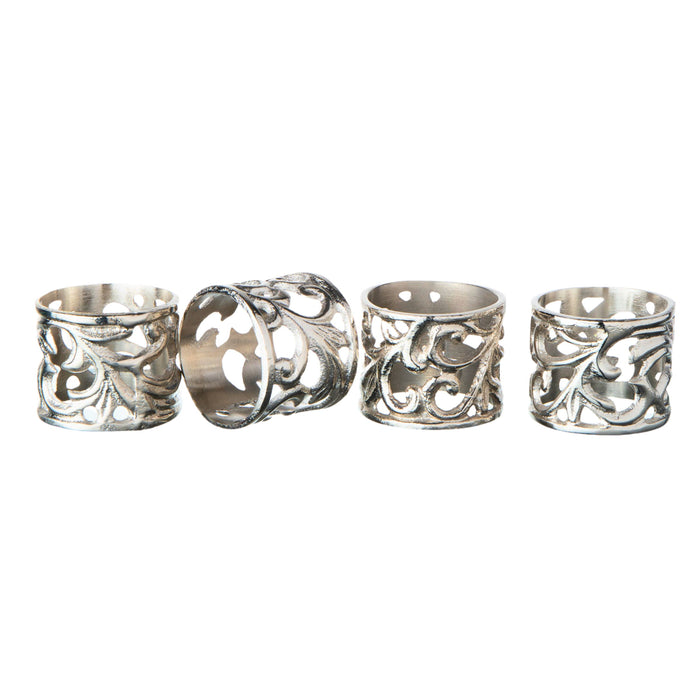 godinger 20th Century Silver Baroque Napkin Ring Set