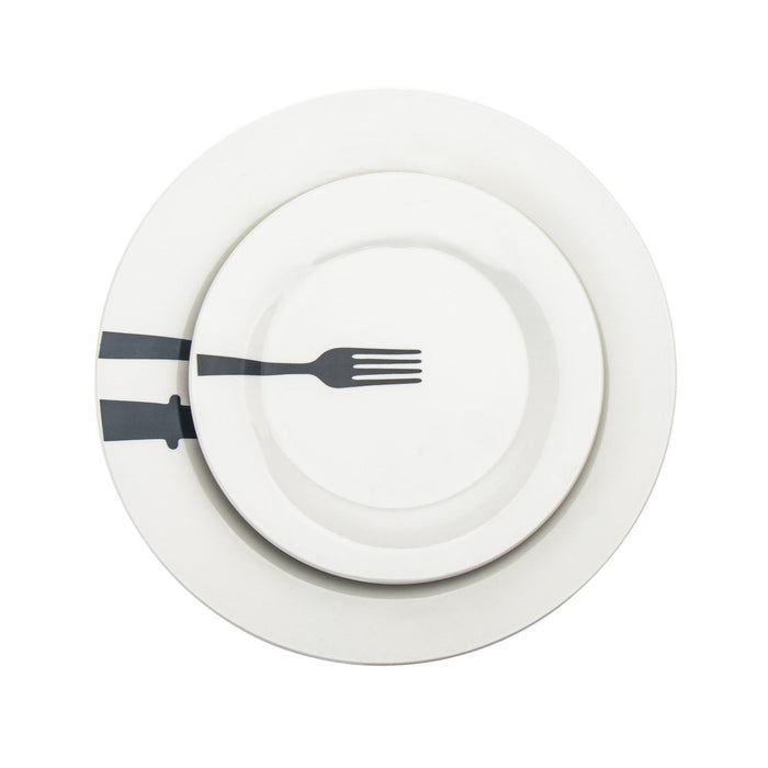 Godinger Acme Porcelain 16 Piece Dinnerware Set Service For 4