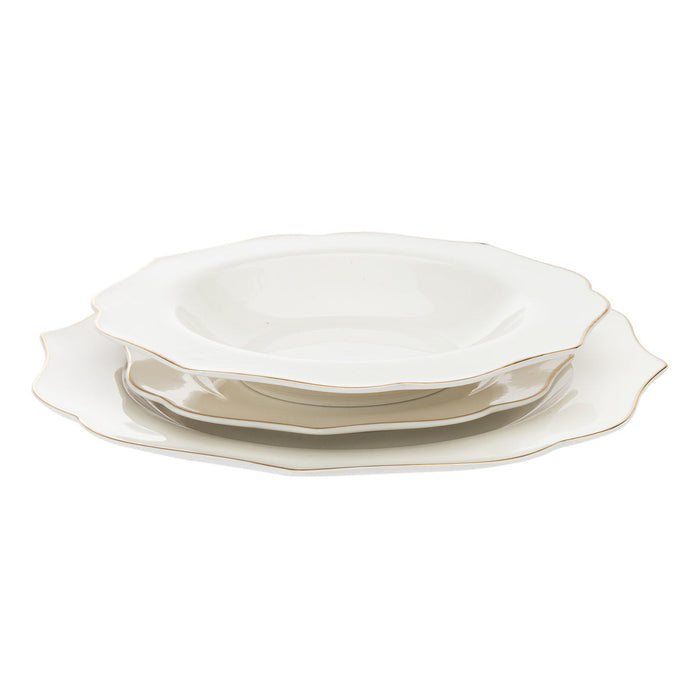 Godinger Arendale Porcelain 12 Piece Dinnerware Set Service For 4