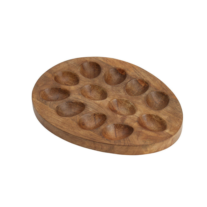 Godinger Ashley Reversible Oval Egg Tray And Cutting Board