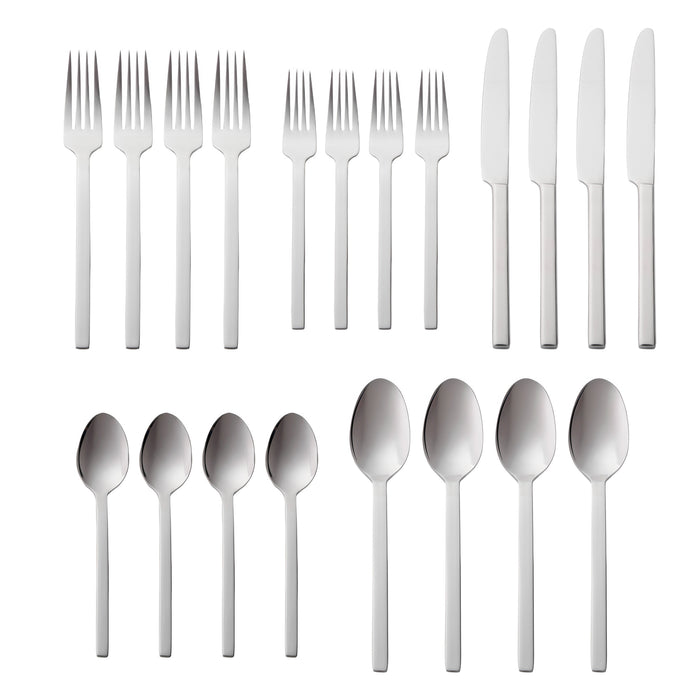 Godinger Atlas Mirrored 18/0 Stainless Steel 20 Piece Flatware Set Service For 4