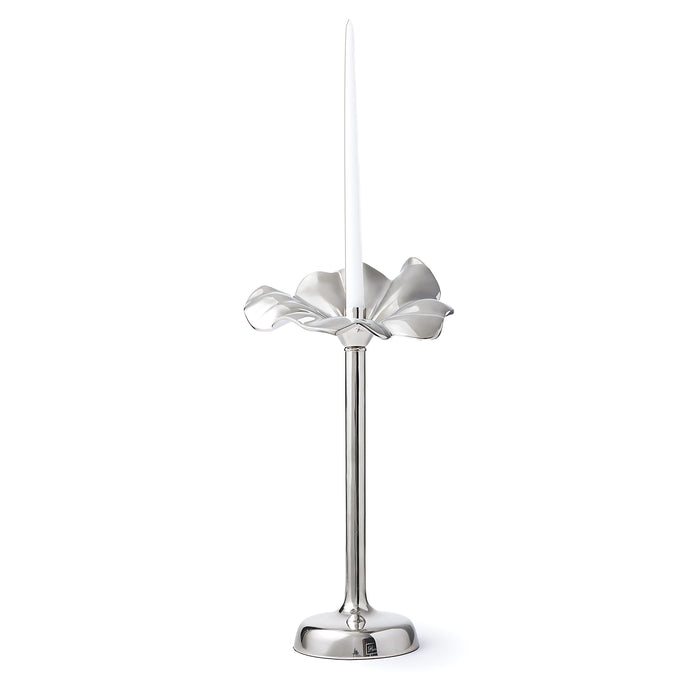Godinger Blossom Platinum Tapered Candle Holder 15.75"
