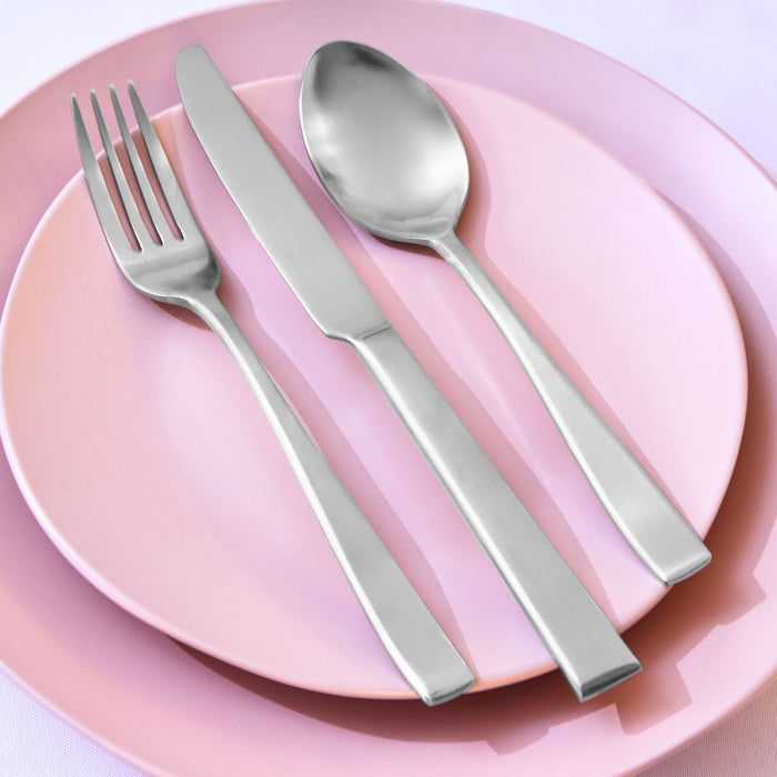 Godinger Chisel Matte 18/0 Stainless Steel 20 Piece Flatware Set Service For 4