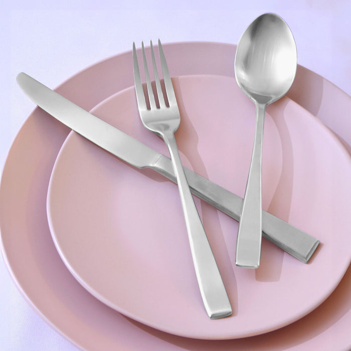 Godinger Chisel Matte 18/0 Stainless Steel 20 Piece Flatware Set Service For 4