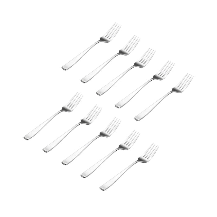 Godinger Chisel Matte 18/0 Stainless Steel Dinner Fork Set Of 10