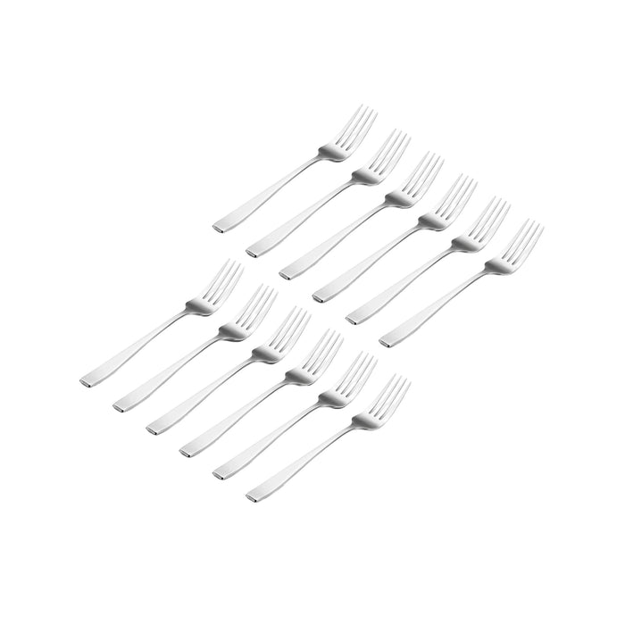 Godinger Chisel Matte 18/0 Stainless Steel Salad Fork Set Of 12