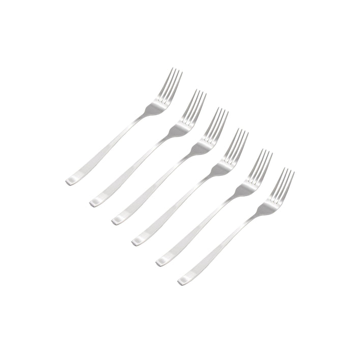 godinger Chisel Matte 18/0 Stainless Steel Salad Fork Set of 6