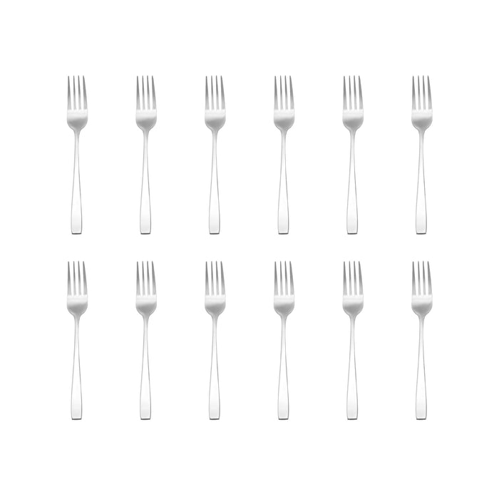 godinger Chisel Matte 18/0 Stainless Steel Salad Fork Set of 12