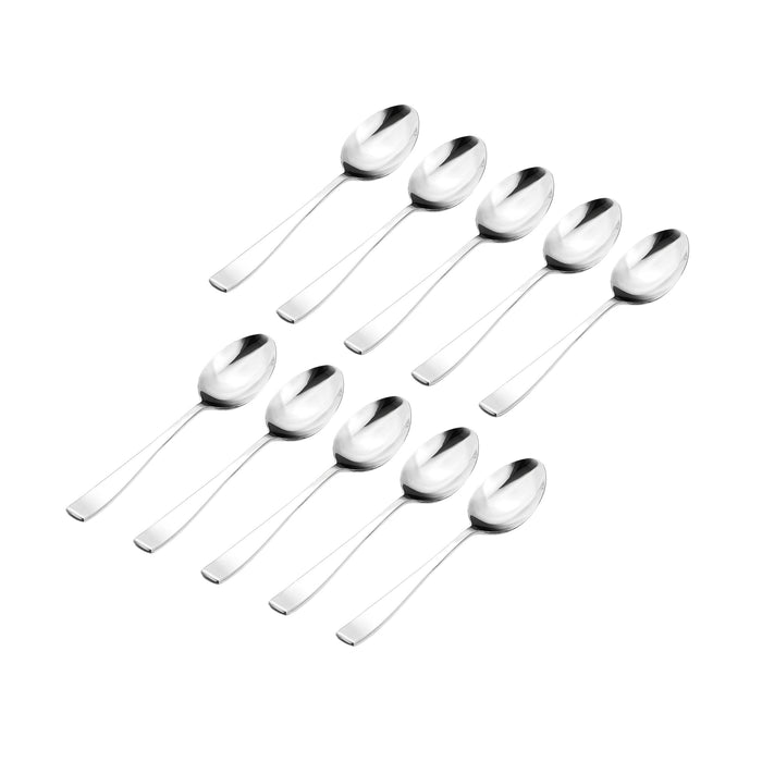 Godinger Chisel Matte 18/0 Stainless Steel Tablespoon Set Of 10