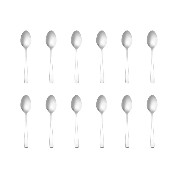 godinger Chisel Matte 18/0 Stainless Steel Teaspoon Set of 12