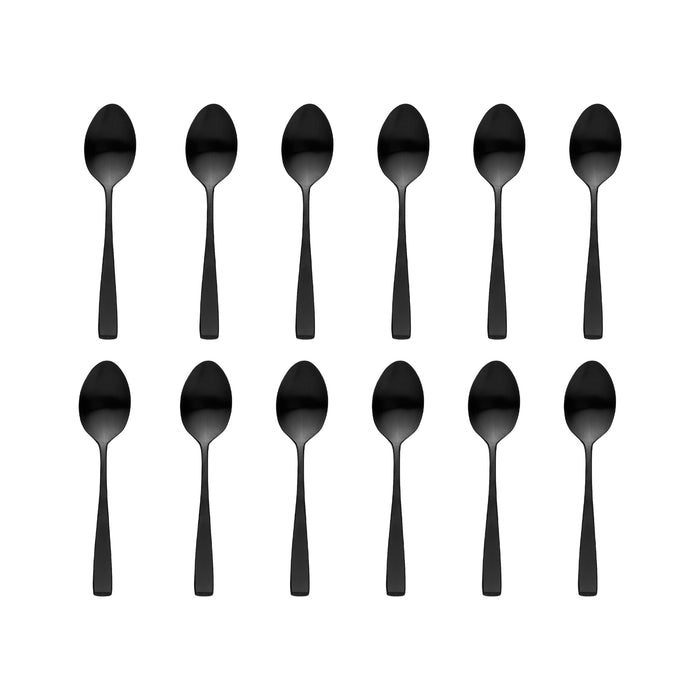 godinger Chisel Matte Black 18/0 Stainless Steel Tablespoon Set of 12