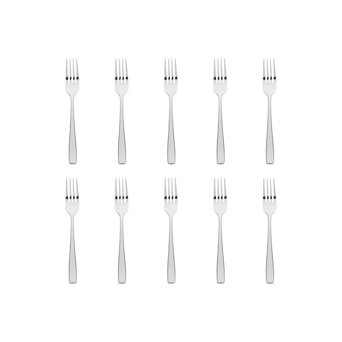 Godinger Chisel Mirrored 18/0 Stainless Steel Salad Fork Set Of 10
